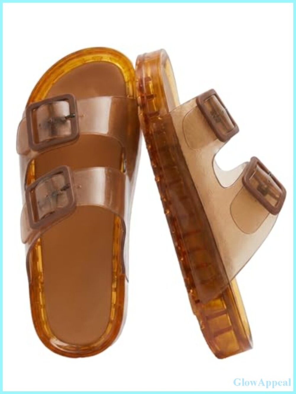 Women's Waterproof Non-Slip Jelly Slide Sandals with Arch Support and